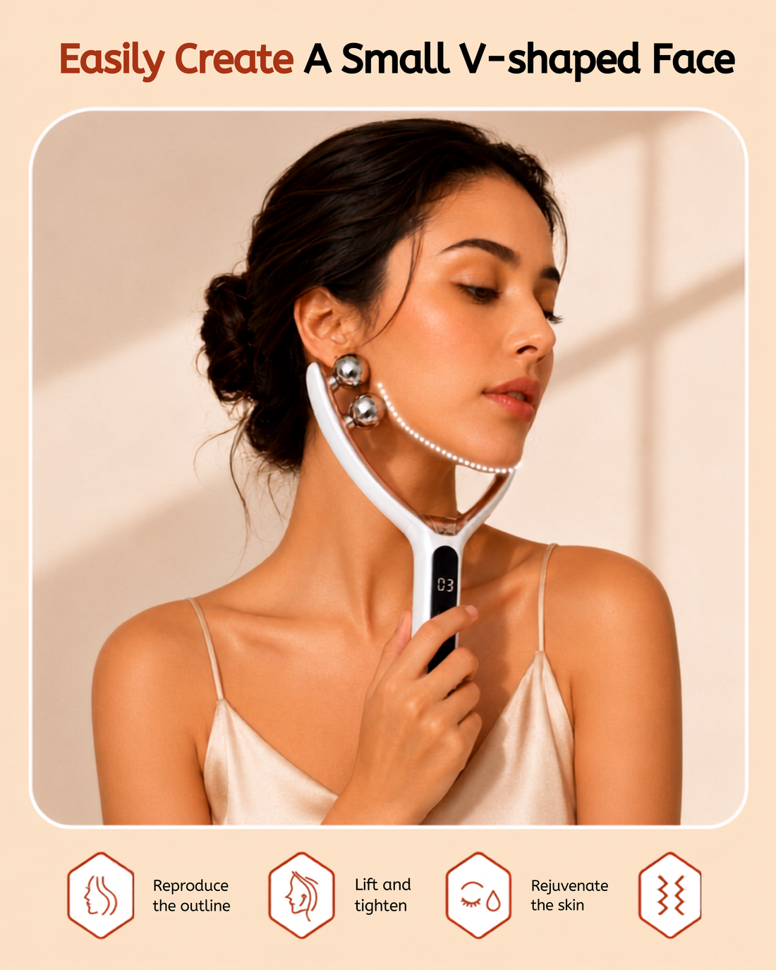 Levive red light face roller