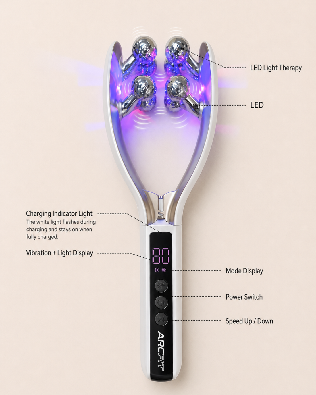 Levive red light face roller